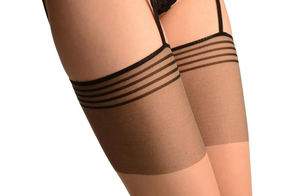 Beige With Triple Seam & Attached Underwear, Belt