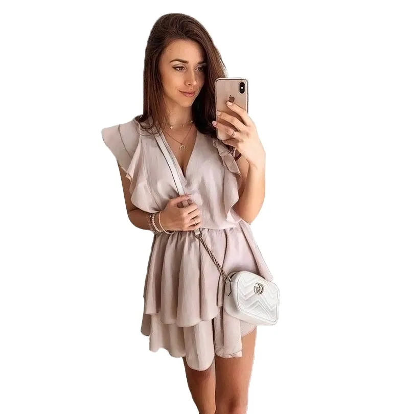 Drapery Flowy Mini Dress