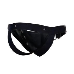 Male Basics Dngeon Open Front Penis Ring Jockstrap Black
