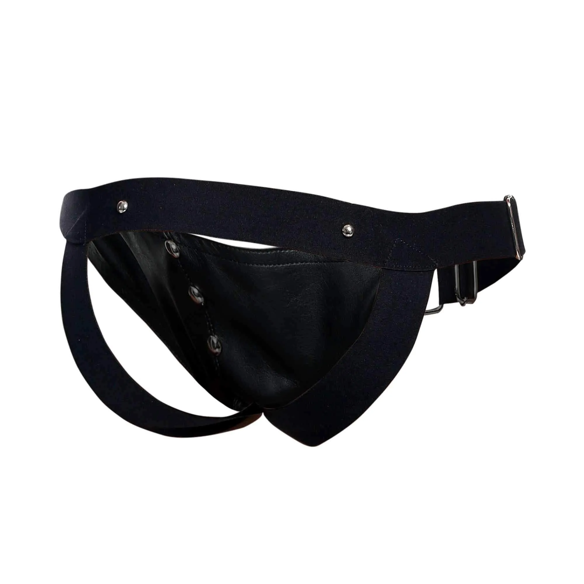 Male Basics Dngeon Open Front Penis Ring Jockstrap Black