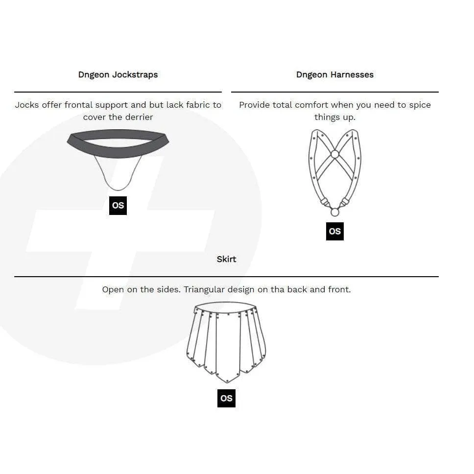 Male Basics Dngeon Open Front Penis Ring Jockstrap Black