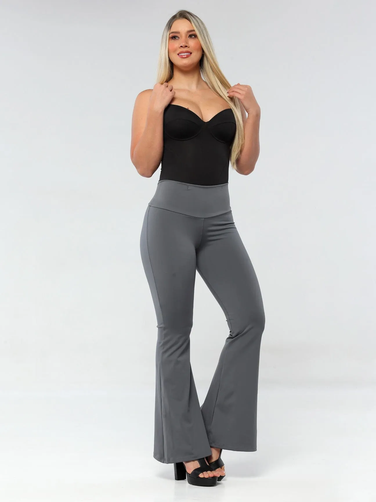 Miss Independent Butt Lift Flare Leggings with Tummy Control
