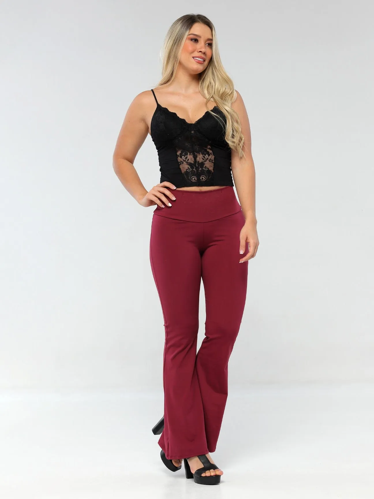 Miss Independent Butt Lift Flare Leggings with Tummy Control