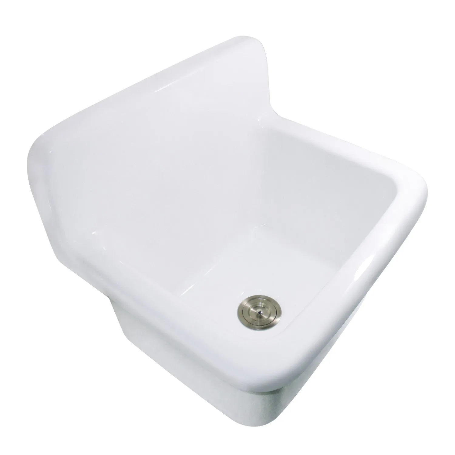 Persepolis Galley 22-Inch Ceramic Wall Mount Single Bowl Utility Sink
