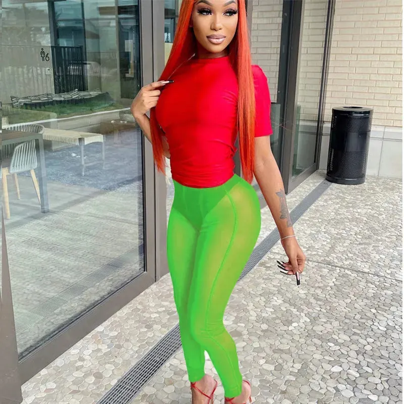 SEE THROUGH MESH LEGGINGS