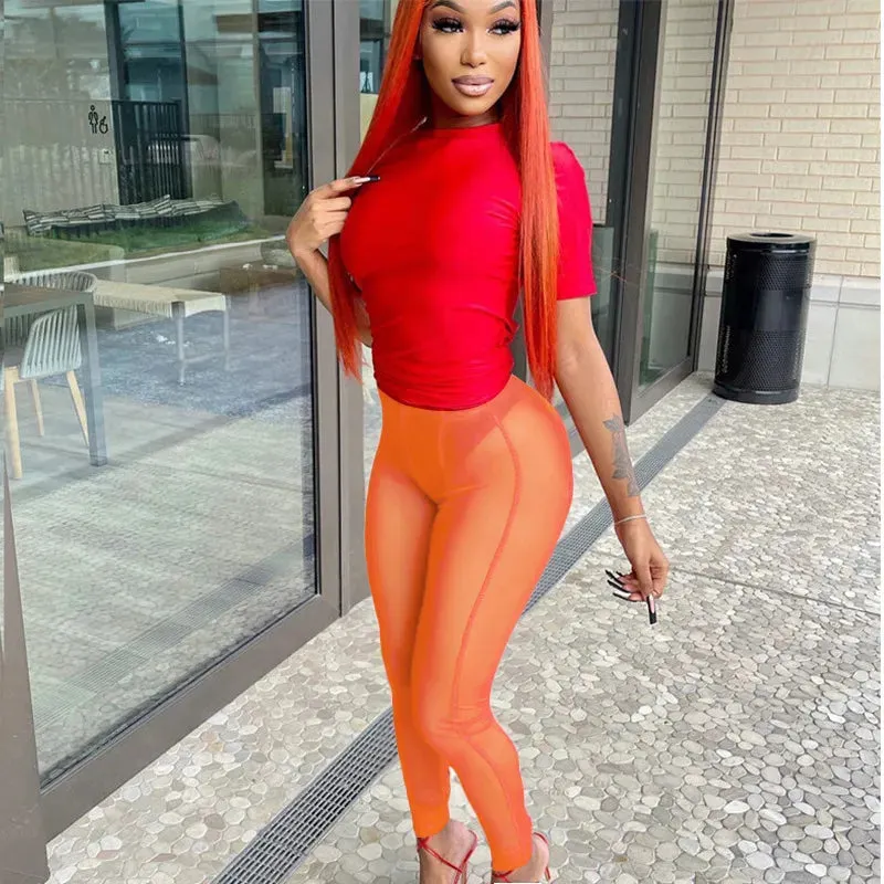 SEE THROUGH MESH LEGGINGS