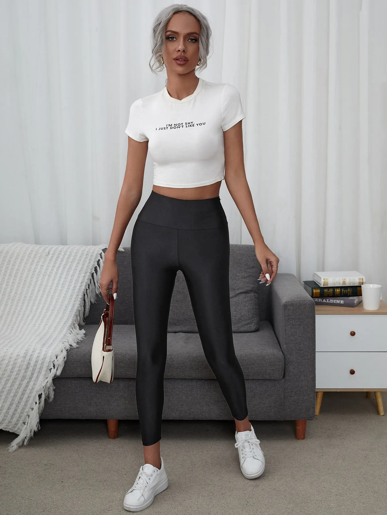 Solid Skinny Crop Leggings