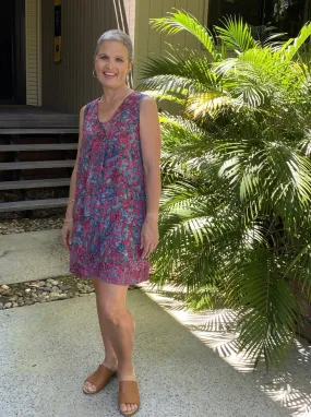 Tara Dress Fuchsia Love Sizes L and XL only