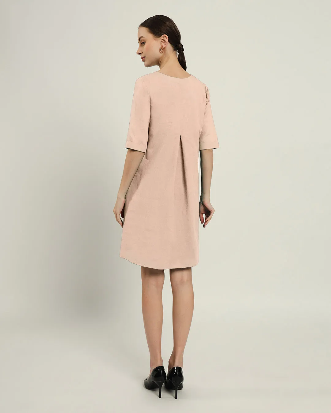 The Giza Daisy Bisque Linen Dress