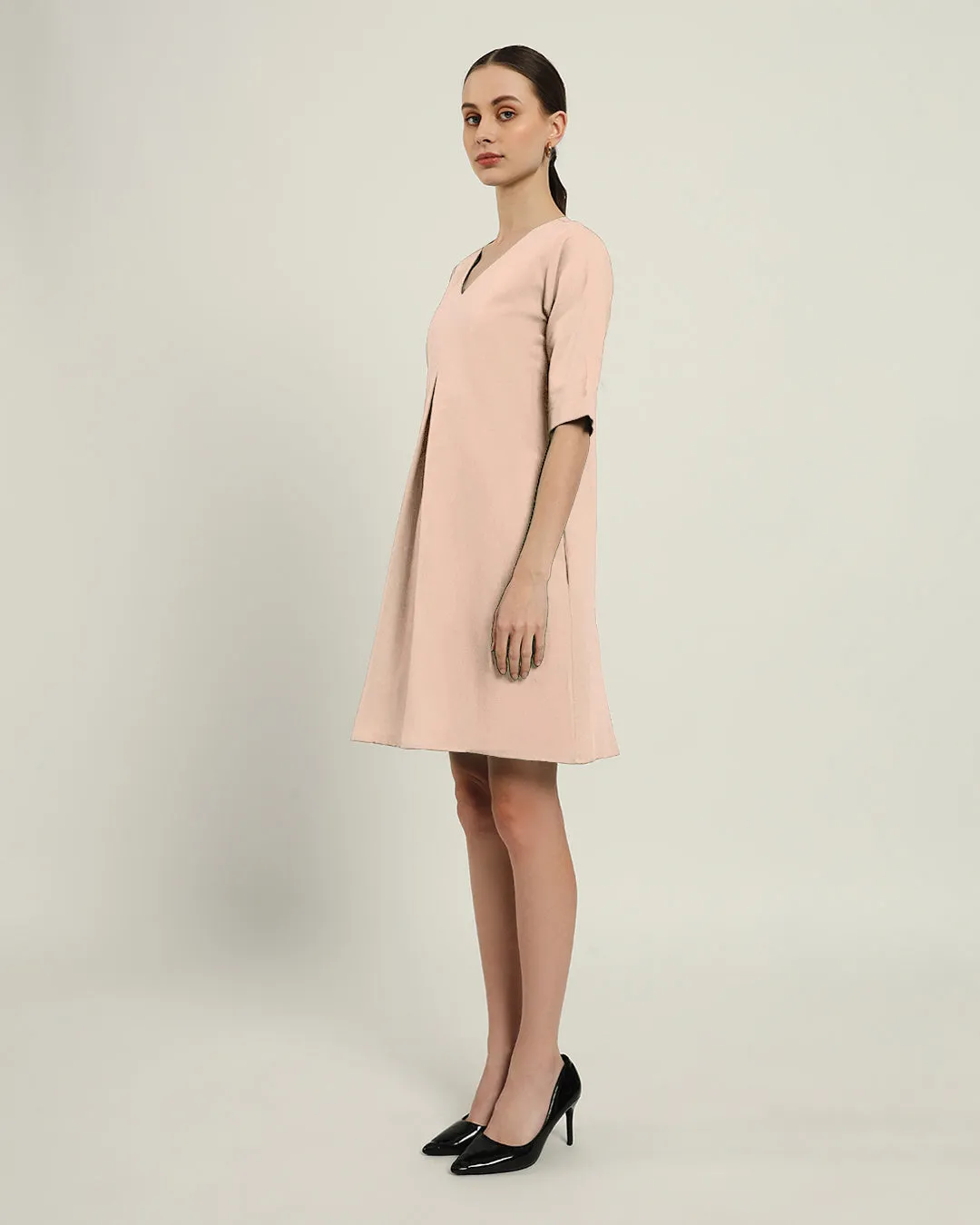 The Giza Daisy Bisque Linen Dress