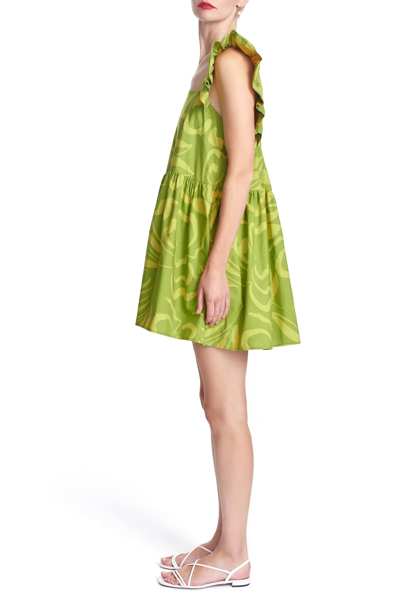 THE JULES DRESS -Brushed Flower Organic