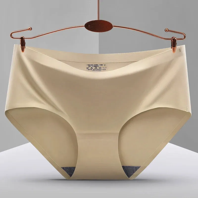 Women's underwear Ice silk cotton antibacterial  briefs  lingerie female casual Girls panties ladies underpants Plus-size XXL