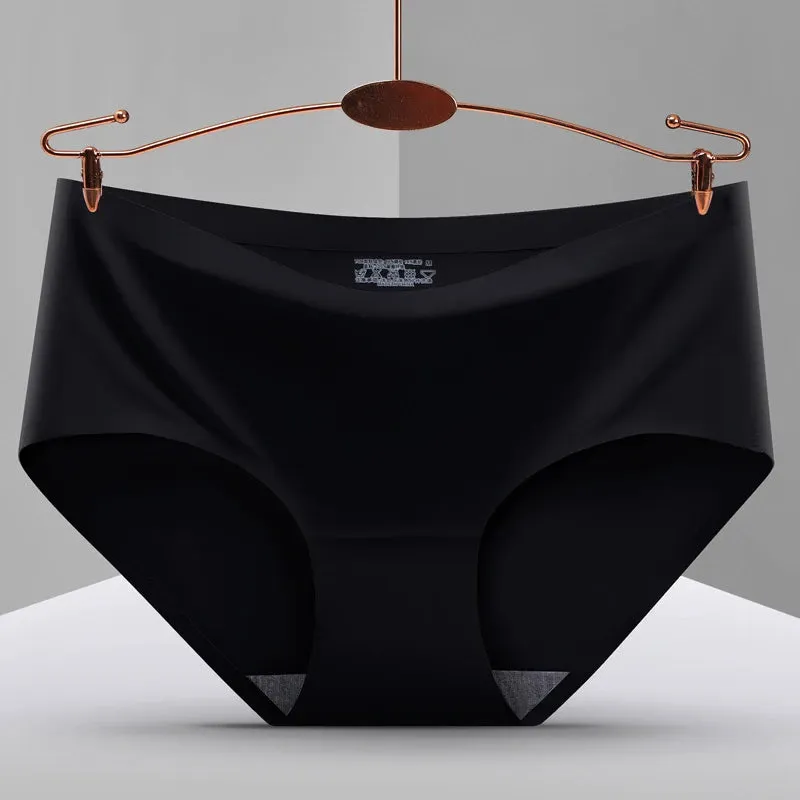Women's underwear Ice silk cotton antibacterial  briefs  lingerie female casual Girls panties ladies underpants Plus-size XXL