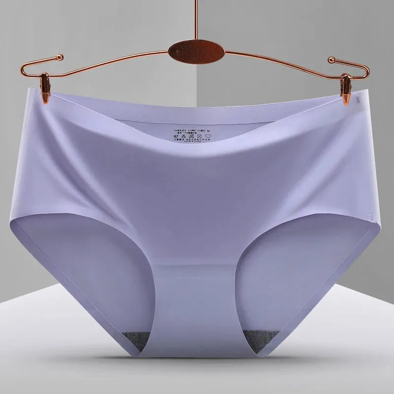 Women's underwear Ice silk cotton antibacterial  briefs  lingerie female casual Girls panties ladies underpants Plus-size XXL
