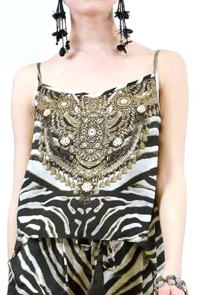 Zebra Print Slip top